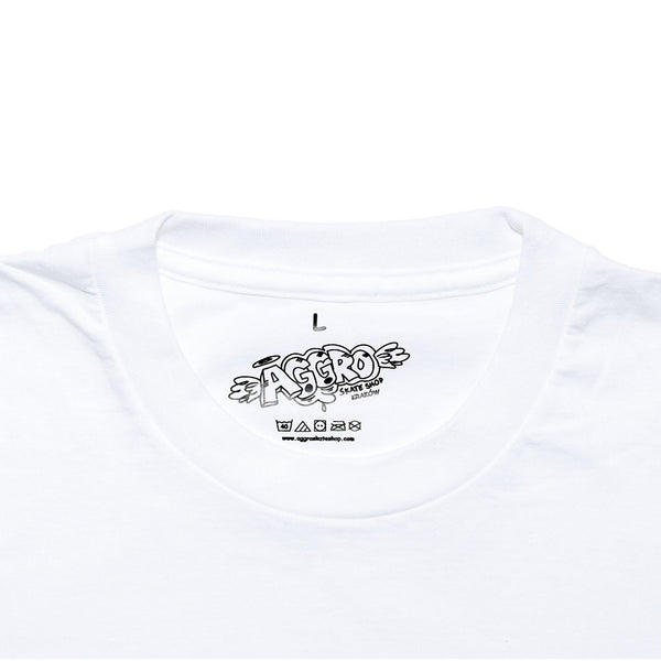 Koszulka Aggro Skateshop Outline Logo White